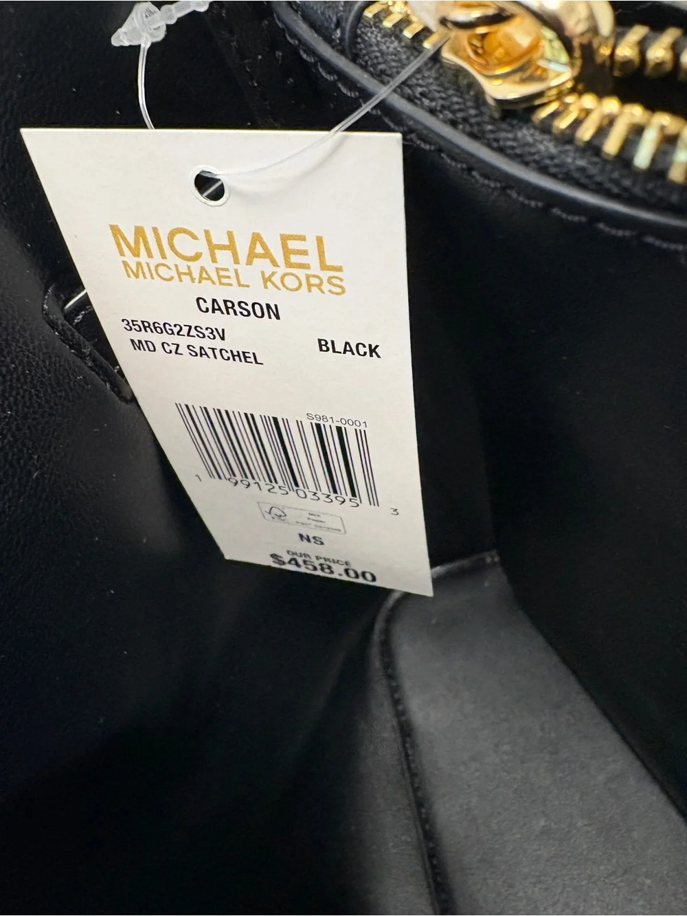 Michael Kors Carson Medium Debossed Satchel.